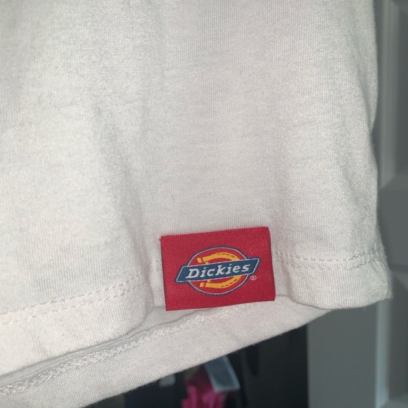 Red and White Dickies Baseball Cropped Tee - Picture 4 of 5